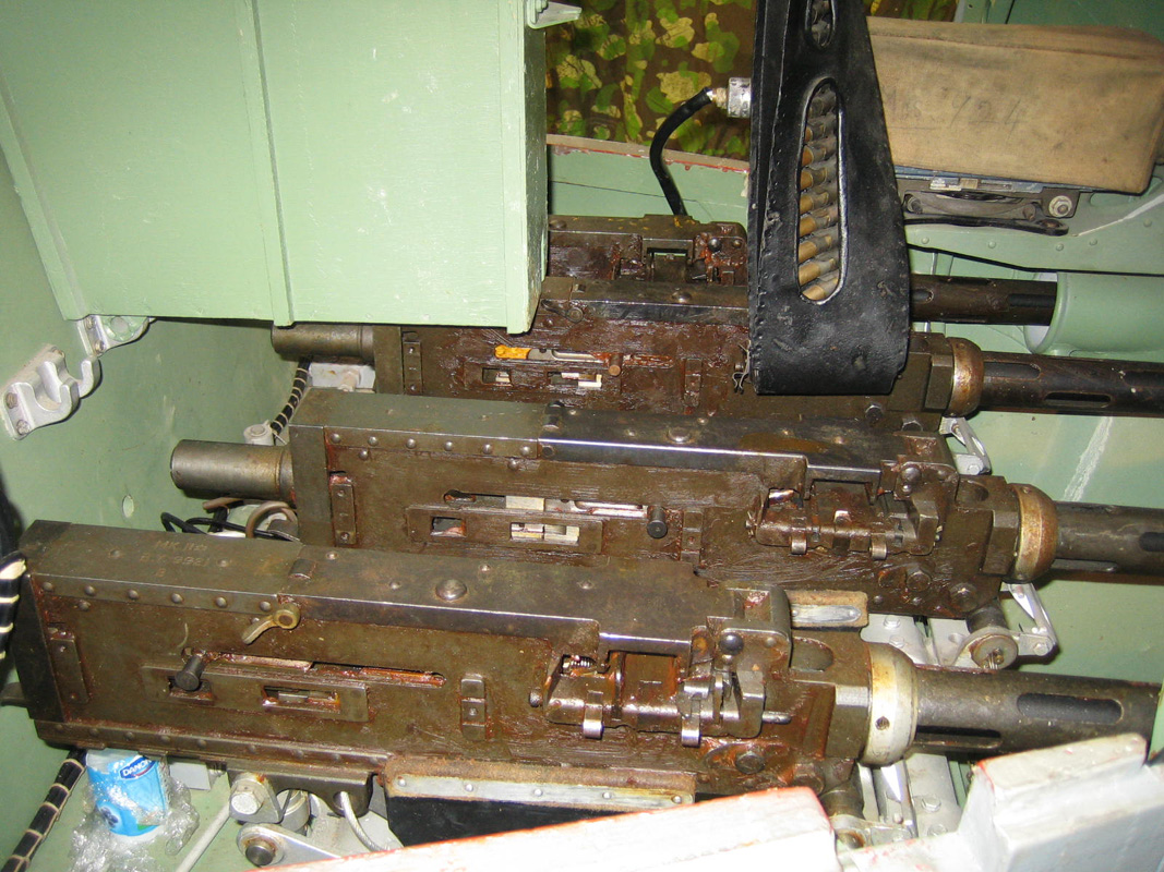 Mosquito VI machine guns in nose. De Havilland Heritage Centre.