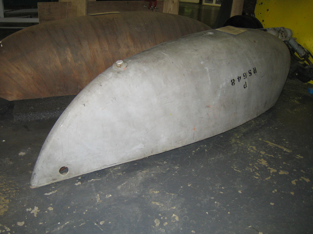 Mosquito long range fuel tanks.  De Havilland Heritage Centre.