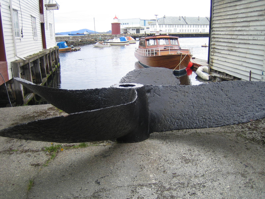 The spare propeller from the Remage, salvaged and donated to the Aalesund Fisheries museum