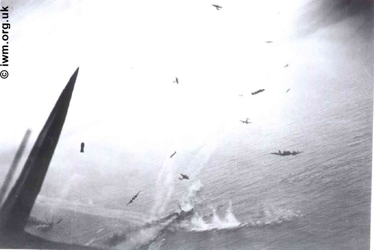 Beaufighters attack German minesweepers.