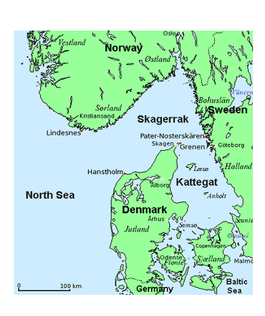 Kattegat sea map